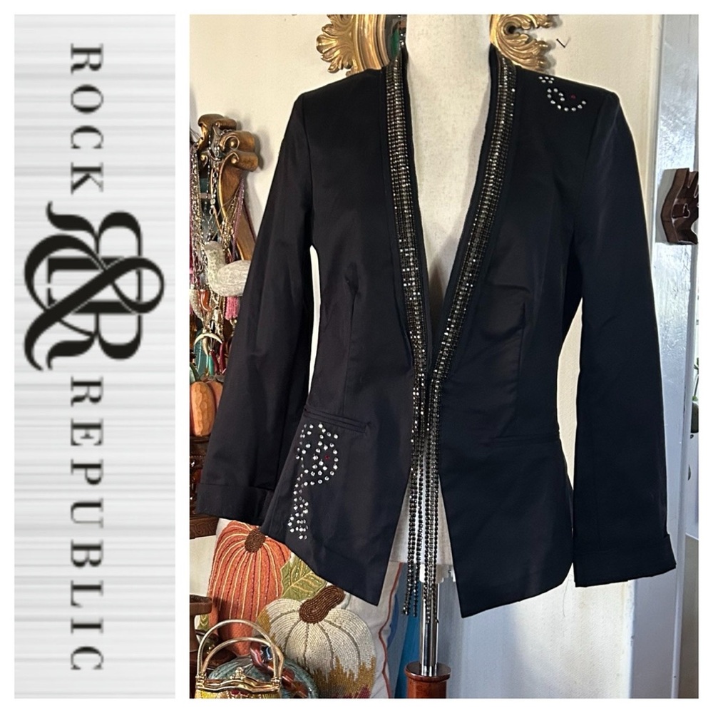 Black Rhinestone Jacket - Picture 2 of 16